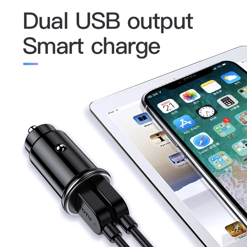 Автомобильное зарядное устройство TOTU с двумя USB-портами а | Мобильные телефоны и