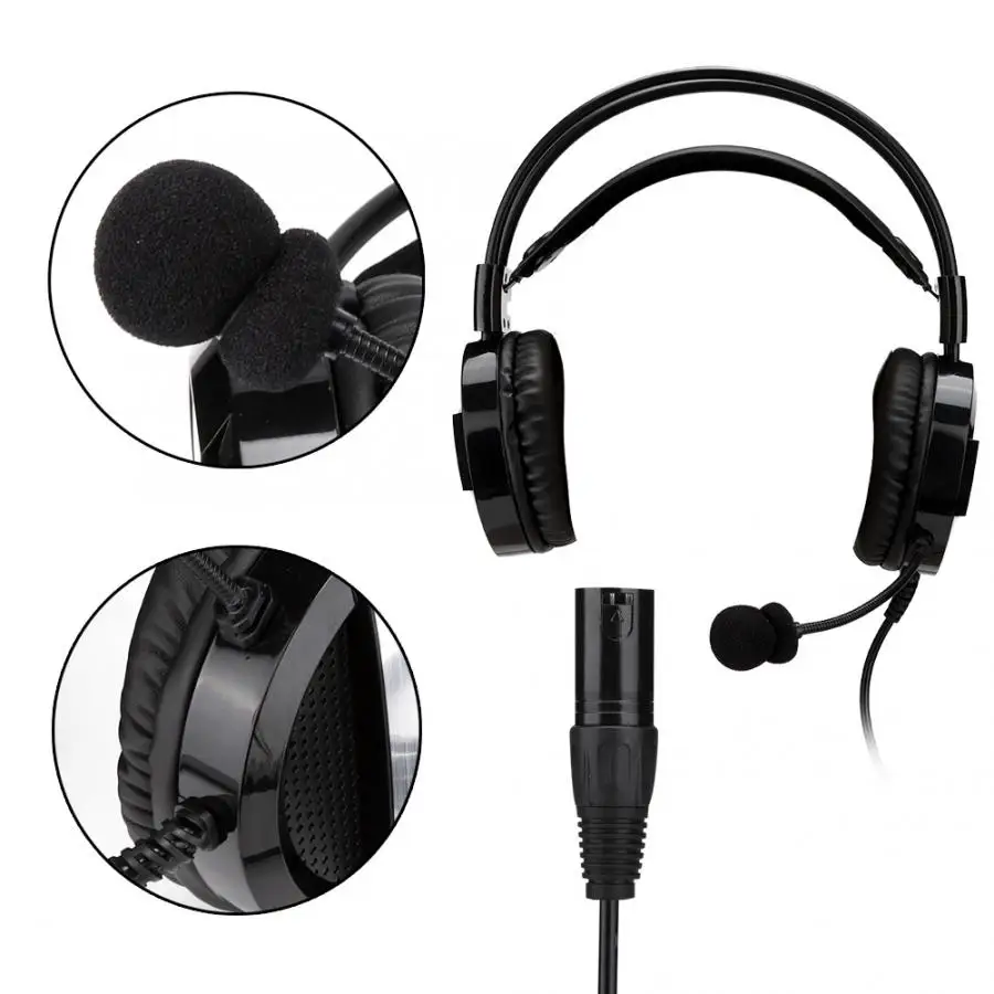 Авиации гарнитура пилота Шум снижение 5-контактный разъем универсальный с