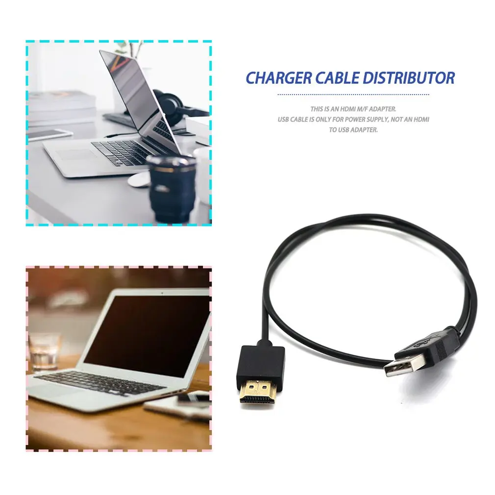 HDMI совместимый разъем штырь гнездо с зарядным кабелем USB 2 0 разветвитель Ad Ter