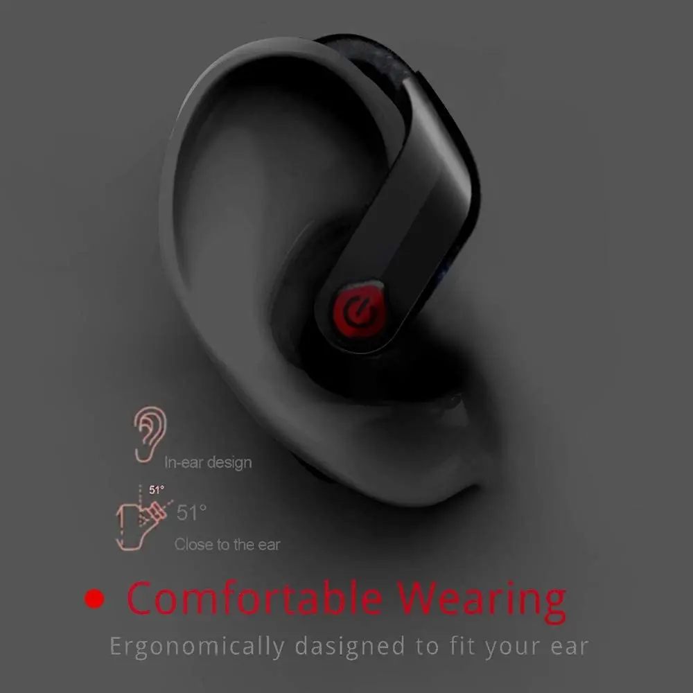 Bluetooth-наушники TWS Sport 5 1 беспроводные наушники с зарядным чехлом настоящие