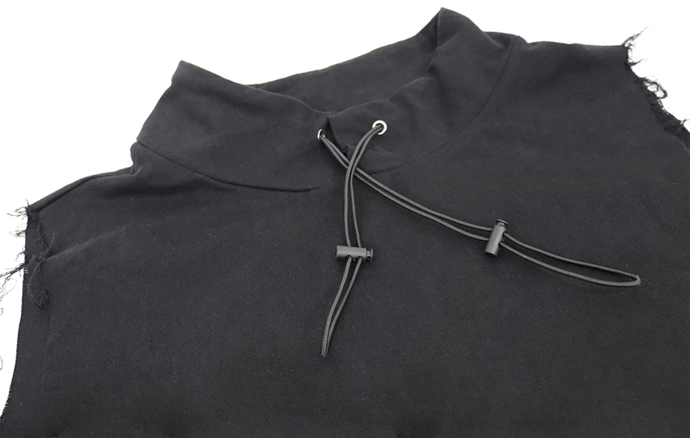 

Hip Hop Sleeveless Vests Men Women Functional Tactical Drawstring Vest 2020 New Streetwear Black Pullover Loose Vest Sweatshirts
