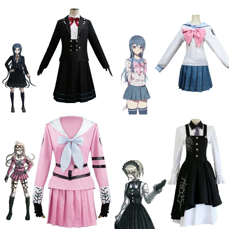 Maizono Sayaka Miu Iruma Shirogane Tsumugi Tojo Kirumi маскарадный костюм Danganronpa костюмы на Хэллоуин для