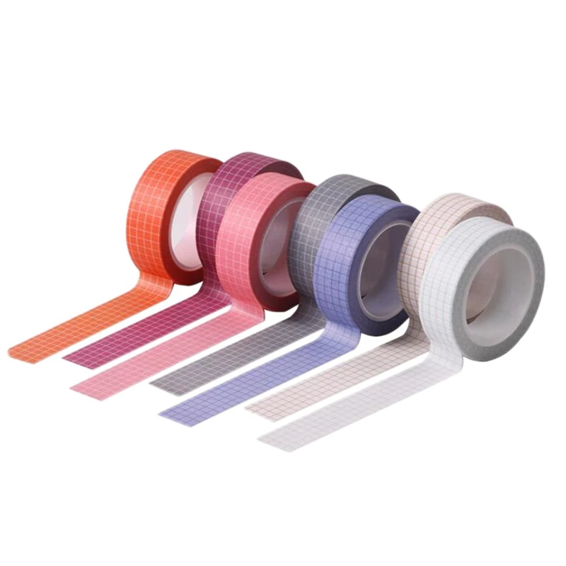 

14 Rolls 10M Grid Washi Tape Japanese Paper DIY Planner Masking Tape Adhesive Tapes Stickers Decorative Stationery Tapes 2021 ne