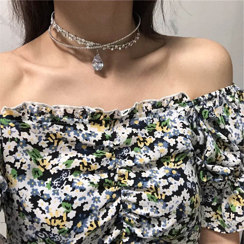 Mode Alle-Match Kristal Ketting Sleutelbeen Keten Cross Opening Drop Kraag Ketting Hot Koop Mode Alle-Match Kristal Ketting Sleutelbeen Keten Cross Opening Drop Kraag Ketting Hot Koop