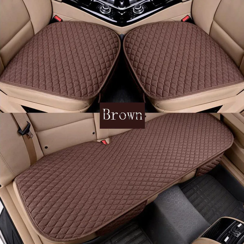 Всесезонные автомобильные чехлы для авто из льняной ткани на передние и задние