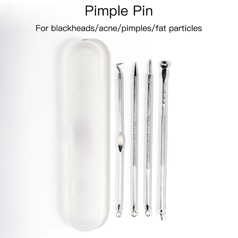 Safe Stainless Steel Blackhead Comedone Acne Pimple Belmish Extractor Vacuum Remover Black Dots Cleaner Beauty Tool 4p | Красота и