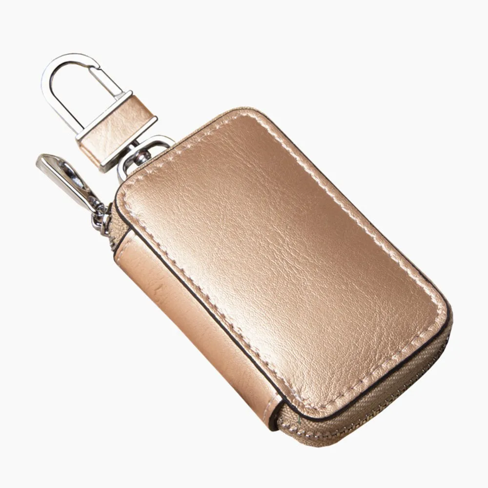 

Аккуратная тонкая металлическая пряжка из спилковой коровьей кожи на молнии, стильная многофункциональная сумка-держатель для автомобиль...