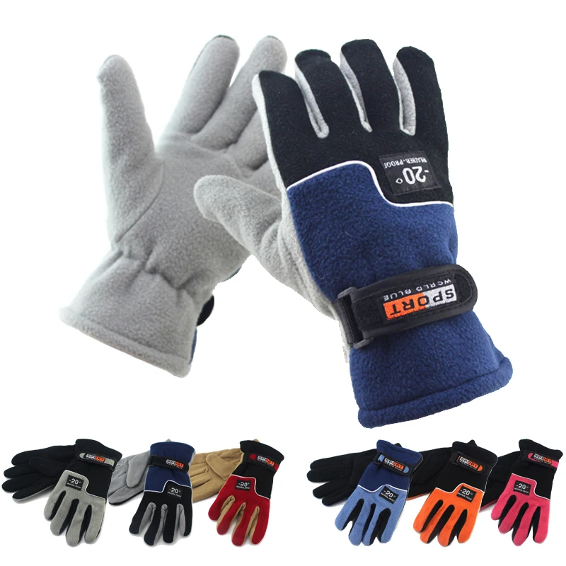 Зимние теплые перчатки для велоспорта 6 цветов мужчин/женщин бархатные катания