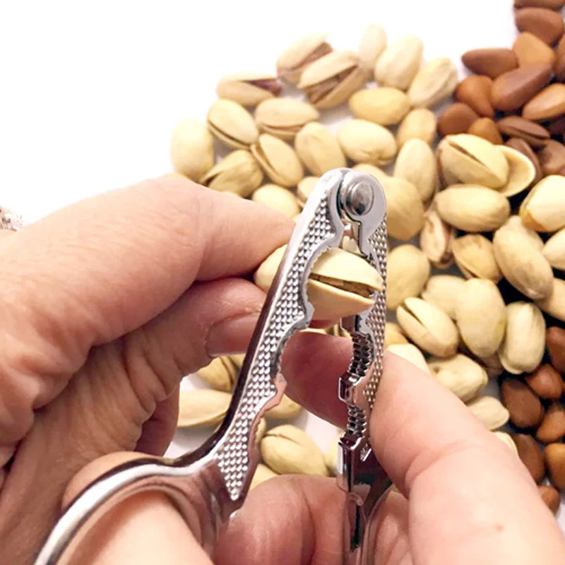 

Melon Seed Opener Clamp Walnut Pine Plier Scissor Sunflower Nut Cracker Kitchen Household Tool Sheller Nutcracker