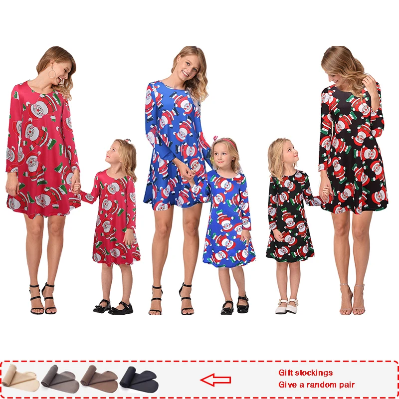 Рождественская Пижама коллекция 2019 года Осенняя одежда платья для мамы и дочки