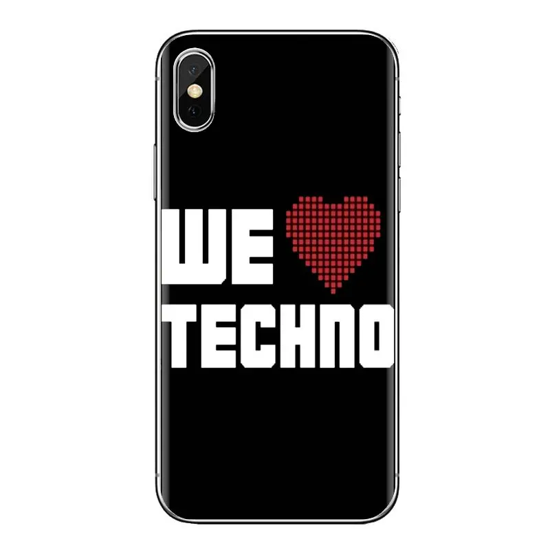 С надписью I Love техническая технология музыка силиконовый чехол для мобильного