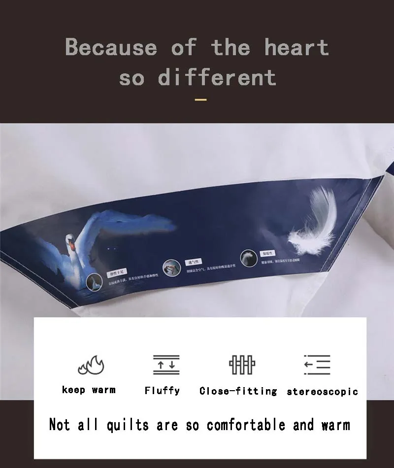 Высокое качество 100% хлопок наполнитель белый комфортный цвет постельных