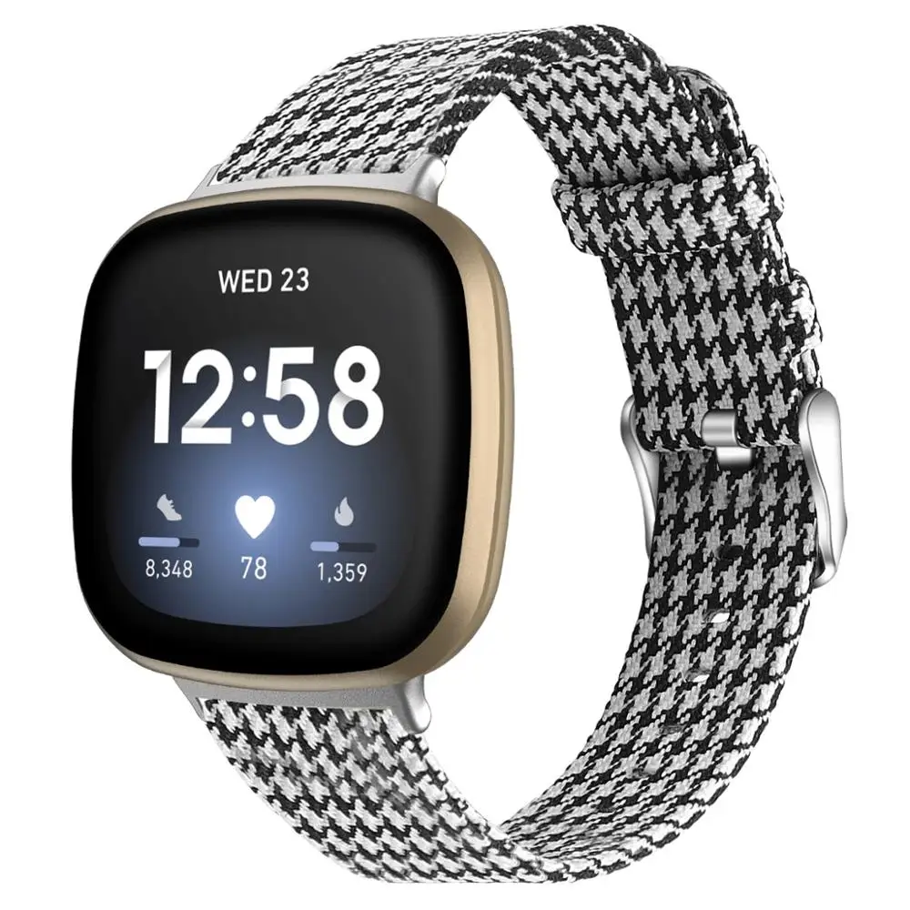 Холщовые ремешки для фитнес-браслета Versa 3 нейлоновый тканый браслет сменный