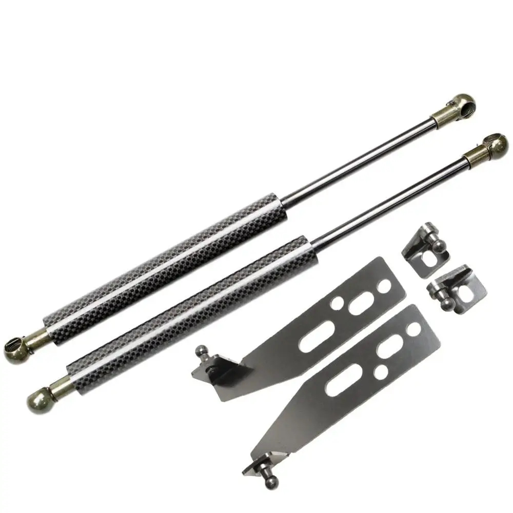 black carbon fiber Для Toyota Yaris, echo Vitz 1999-2005 шрифт капота изменить газовые стойки подъем поддержка Амортизатор аксессуары для амортизаторов - Цвет: black carbon fiber