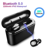 x9s 2200mah charging box sports wireless headset bluetooth 5 0 bass stereo earphones with microphone tws mini earphones pk x8s