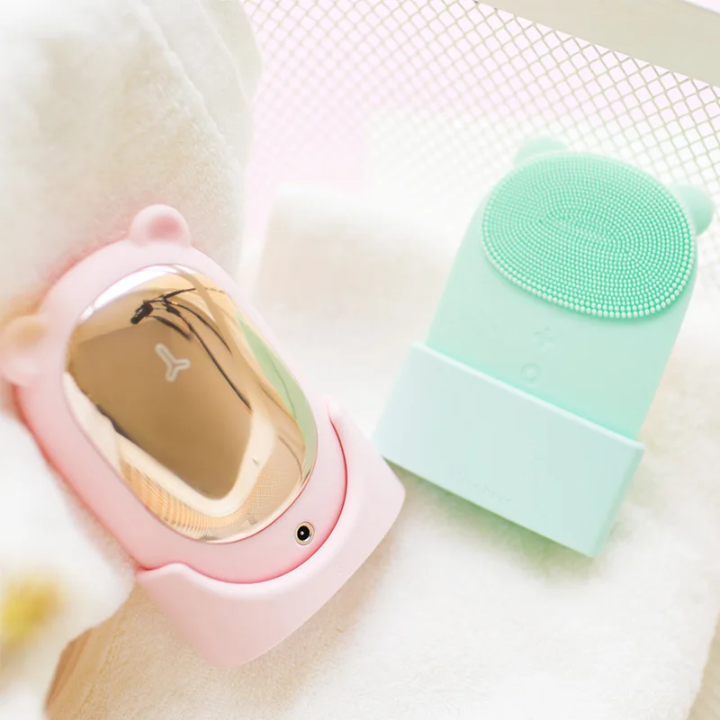 Милый медведь Портативный электрический Соник вибрации Силиконовые мытья лица