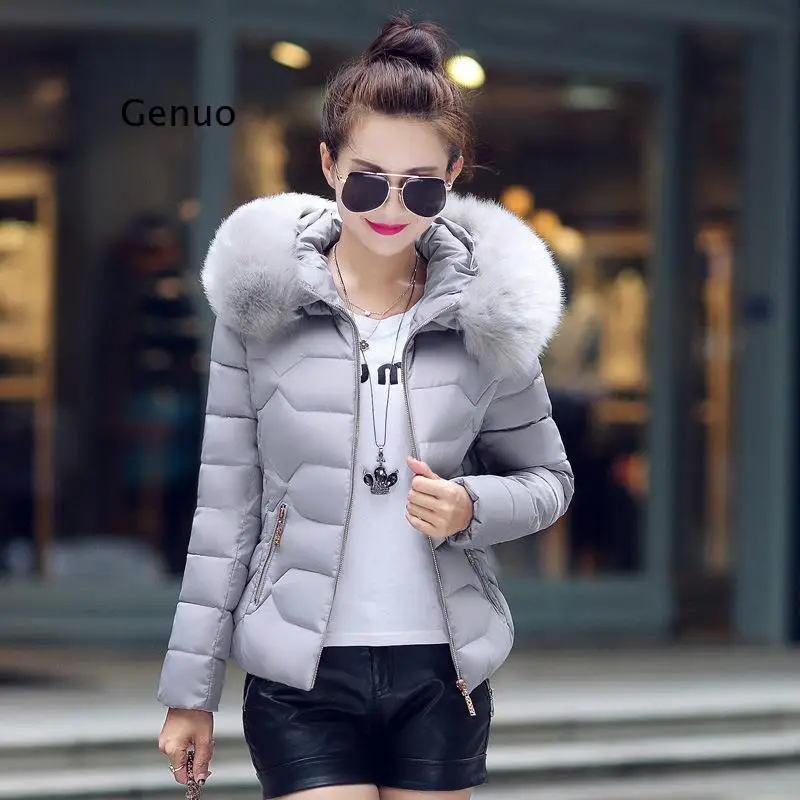 Down Coats Female Winter Jackets Women Parkas 2021 New Fur Collar Hooded Warm Coat Woman Down Jacket Outerwears