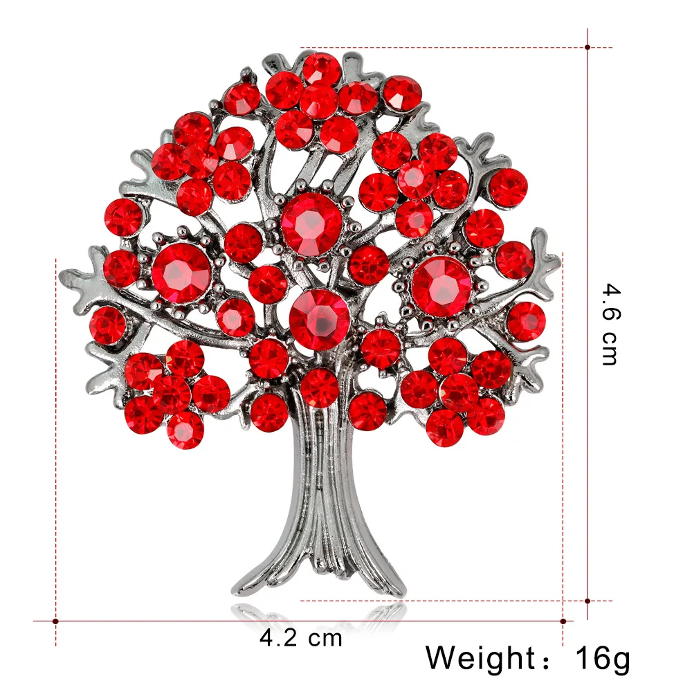 Новое поступление винтажные броши в форме дерева брошь из смолы с кристаллами