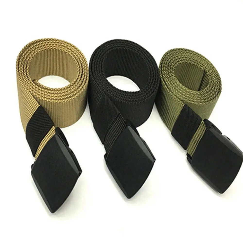 

80% HOT SALE Men Cool Canvas Fabric Webbing Durable Outdoor Camping Tactical Waist Belt Clothing Accessories