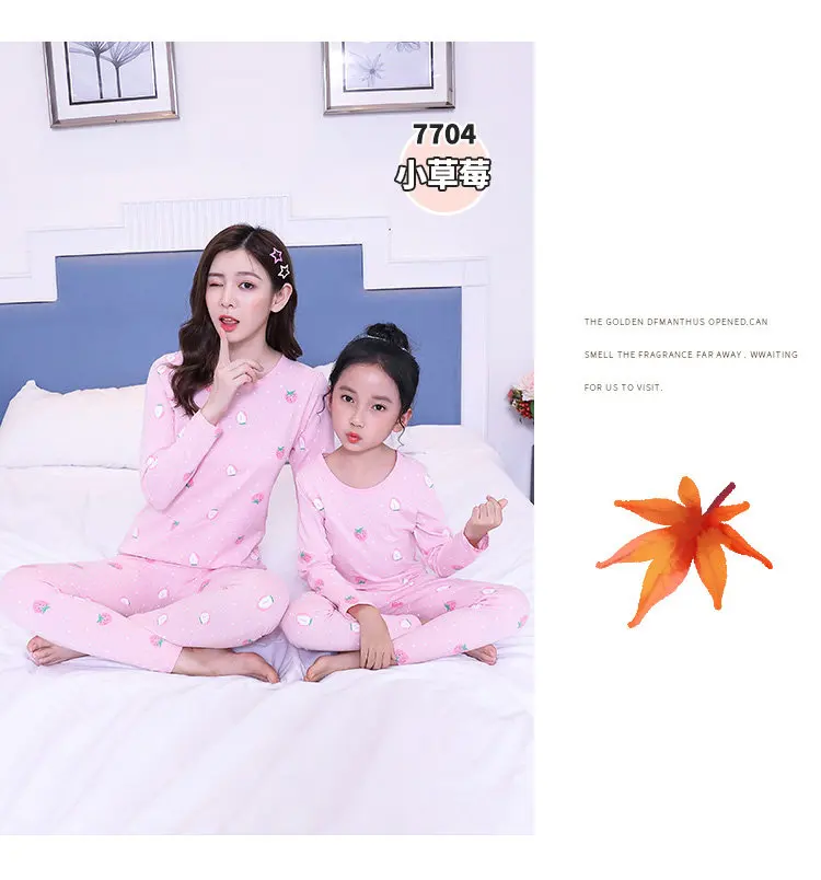 Cute Snowman Matching Family Christmas Pajamas Children Korean Cotton Mother Daughter Outfit Pants Matching Christmas Pajama Set