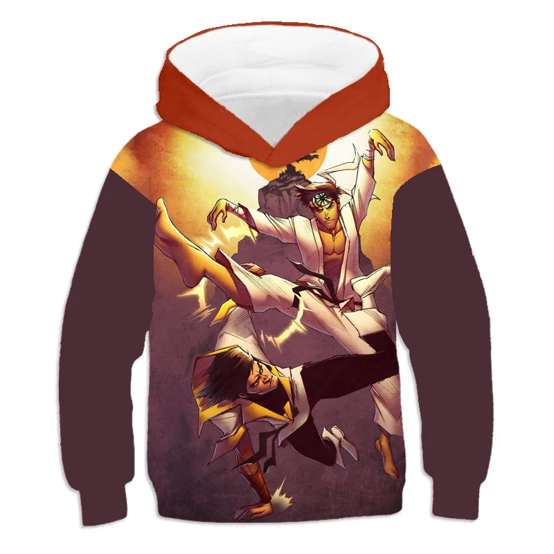

Hoody Cobra Kai 3D Printing New Autumn Warm boy Hoodies Harajuku girl Sweatshirt Street Fashion Punk kid Pullover Long sleeve