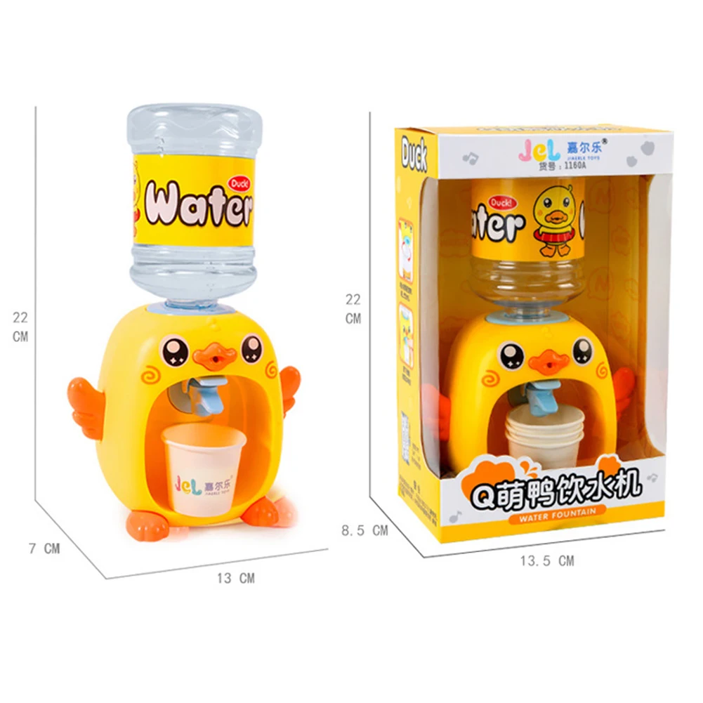 

1 pcs Electric Mini Cartoon Animals Water Dispenser Juice Milk Drinking Fountain Toy Pretend Play Kitchen Toy for Kids Gift