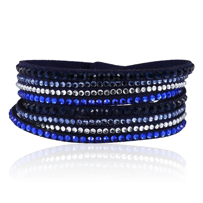 Женский кожаный браслет с запахом Slake браслеты на застежке подвесками ювелирные