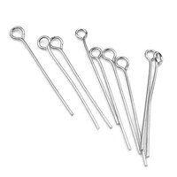 200pcslot no fade stainless steel eye pins 20mm 25mm 30mm findings eye head pins for jewelry making diy supplies accessories