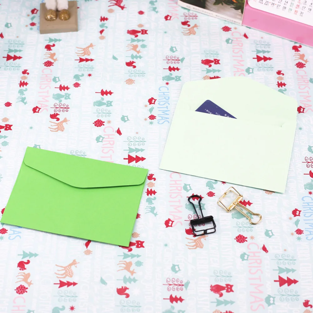 

160Pcs Lovely Color Paper Envelope Holder Blank Envelope Party Paper Envelopes (Random Color)