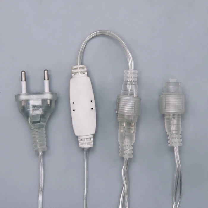 Гирлянда "Бахрома" уличная УМС 3 х 0.6 м 3W LED 160 220V нить прозрачная свечение