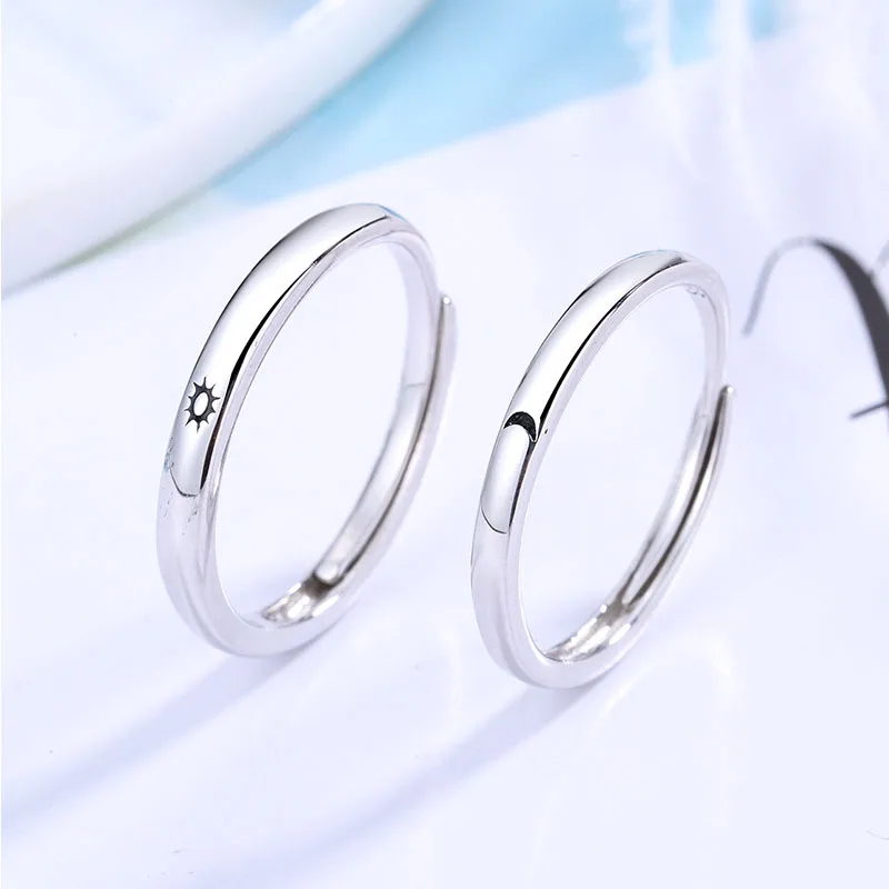 Парные кольца FUN BEAUTY Couple S925 из стерлингового серебра регулируемое Открытое
