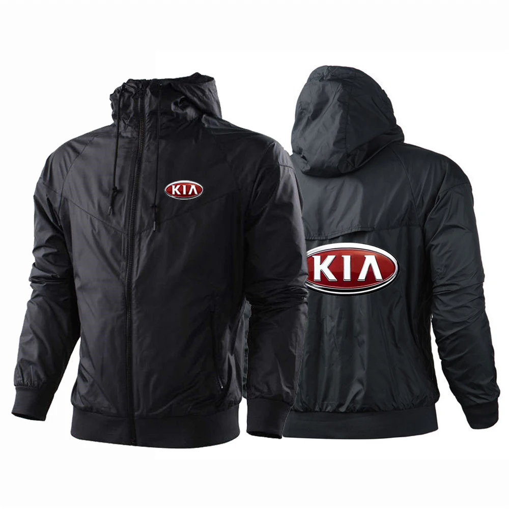 Мужские летние худи с принтом KIA MOTORS Мужская ветровка в стиле Харадзюку