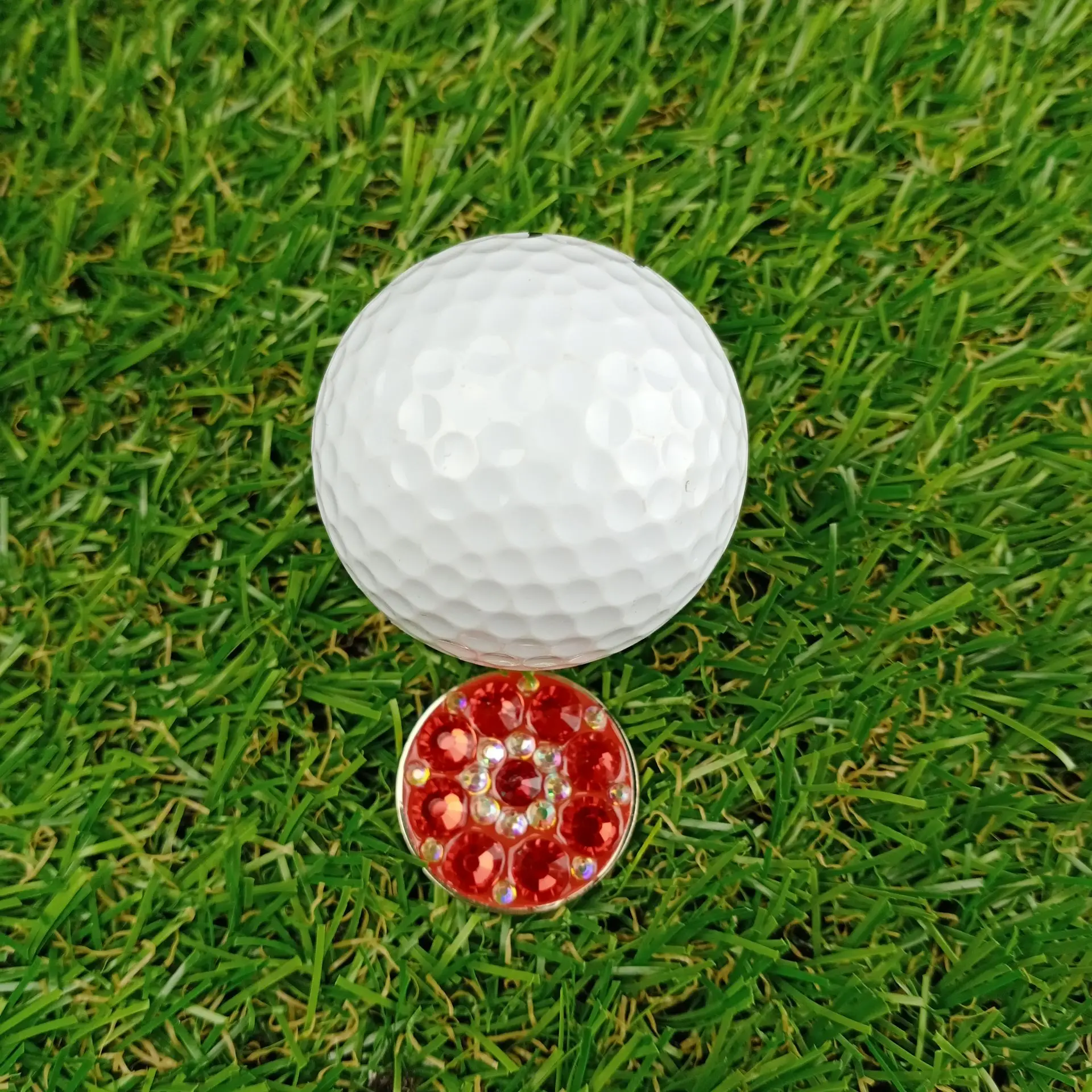 PINMEI Crystal Маркеры для мячей гольфа Наборы зажимов шляп 1 дюйм Bling с зажимами