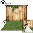 Фон для фотосъемки Allenjoy Весна Свадьба Пасха винтажный деревянный пол Трава Сад Фон для фотосъемки Фотостудия