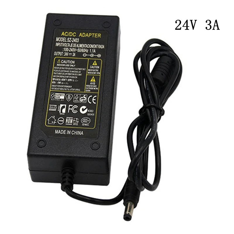 Адаптер питания DC 24 В 1A 2A 3A 4A 5A 6A вход AC100-240V выход DC24V светодиодные полосы освещения Трансформаторы ЕС США AU Великобритания разъем