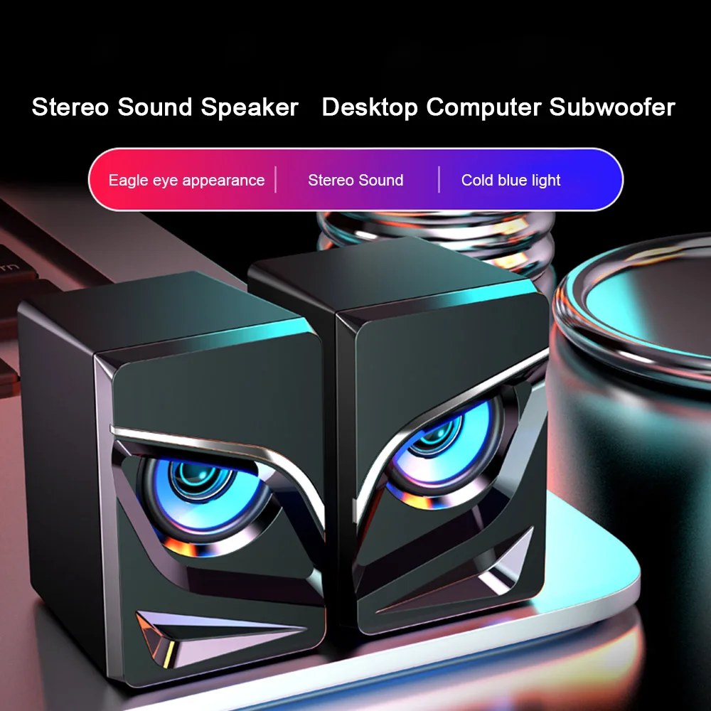 Мини USB стерео звуковая колонка для настольного компьютера - Цена: 950,99 - 1 080,19 руб.