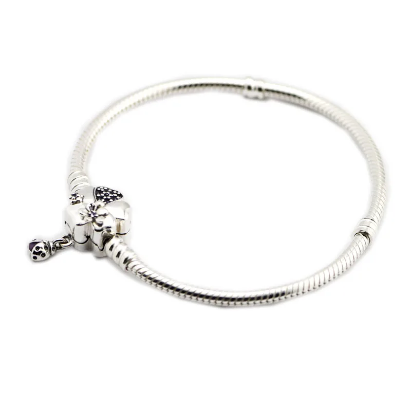 Полевые цветы Луговая застежка 925 стерлингового серебра браслеты Женская