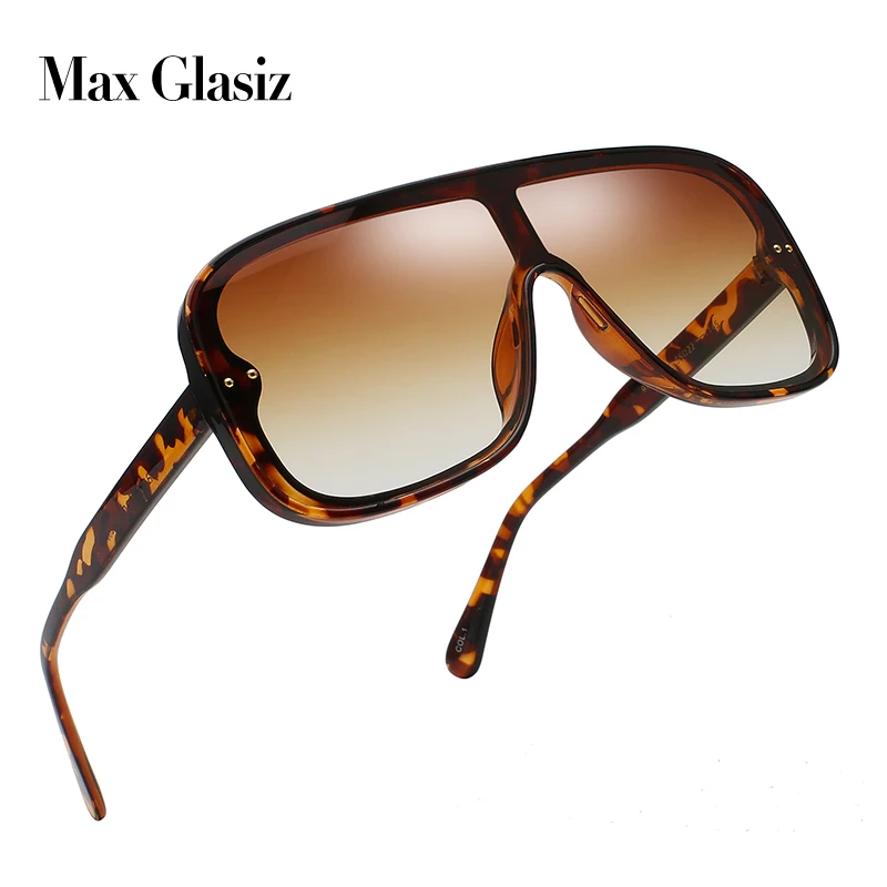 Max Glasiz новинка плоская подошва большие солнцезащитные очки для мужчин унисекс