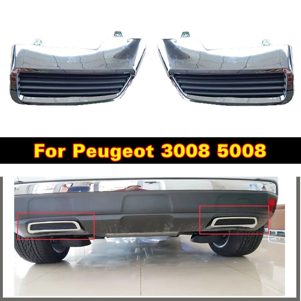 Задний глушитель выхлопной трубы из АБС-пластика для стайлинга автомобиля 2 шт.