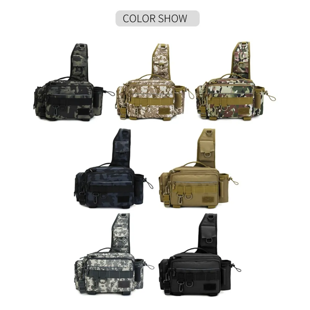 

Multifunctional Fishing Tackle Bags Big Capacity Lure Bag Single Shoulder Messenger Bag Waist Pack Fish Lures Gear Bag