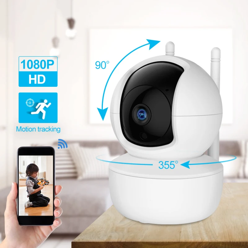 IP-камера видеонаблюдения 1080P беспроводная PTZ ИК ночное видение | Электроника