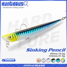 Hunthouse тонущие рыболовные приманки-карандаш 2020, жесткая приманка, приманка-рыболовная приманка, рыболовная приманка для дальнего заброса, 99 мм, 18,5 г, 155 мм, 31,5 г, морской окунь