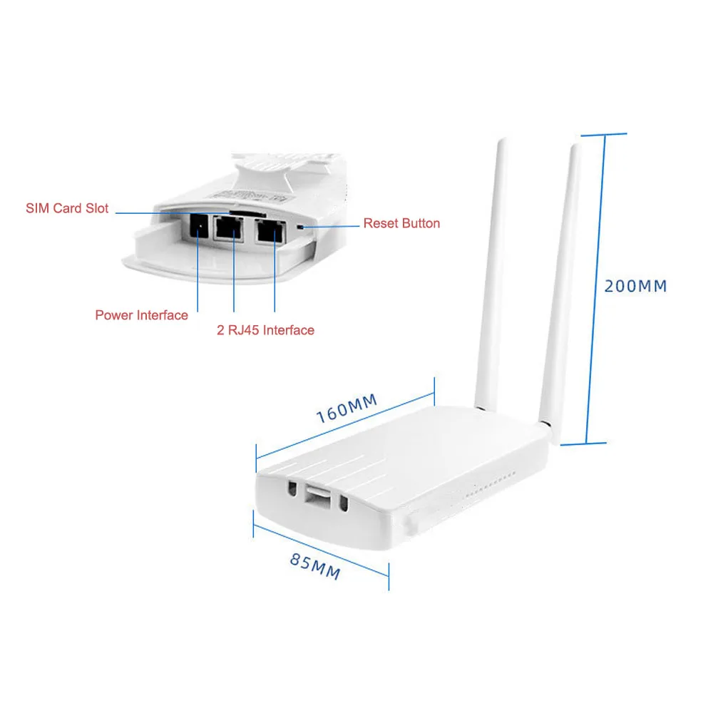 3G 4G SIM-карта маршрутизатор CPE для Wi-Fi камеры 2 ретранслятор шт 5dbi Anternna удлинитель