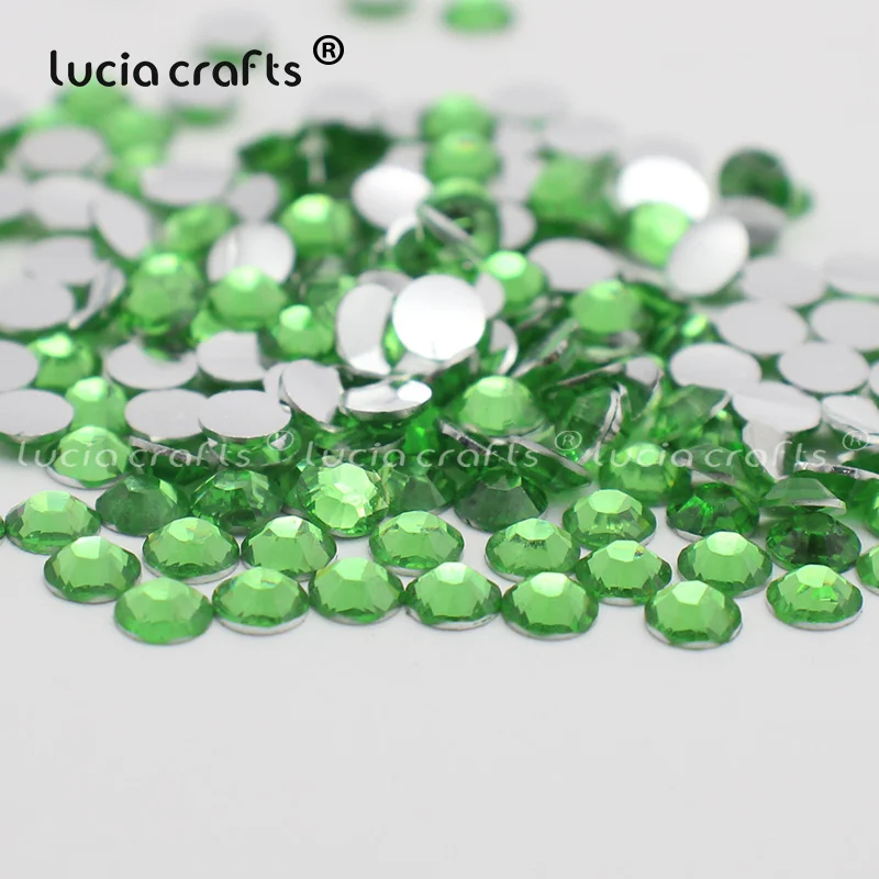Grass Green Lucia crafts, 4 мм, 1000 шт./лот, SS16, стразы из смолы с плоской задней поверхностью, сделай сам, для мобильного телефона, для дизайна ногтей, наклейки, дрель F0701 - Цвет: Grass Green