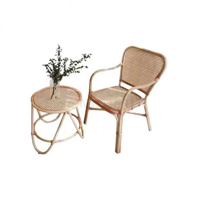 Стул из ротанга чайный столик креативный обеденный стул B & удобный одинарный