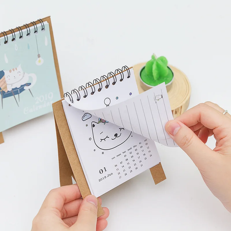 Календари Adviento 2019 новый год модный мультяшный Настольный календарь мини