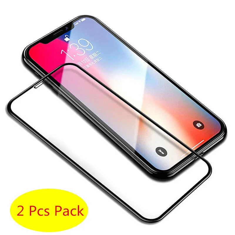 2 шт закаленное стекло для iPhone 11 Pro Max защита экрана 9H Анти взрыв полное покрытие