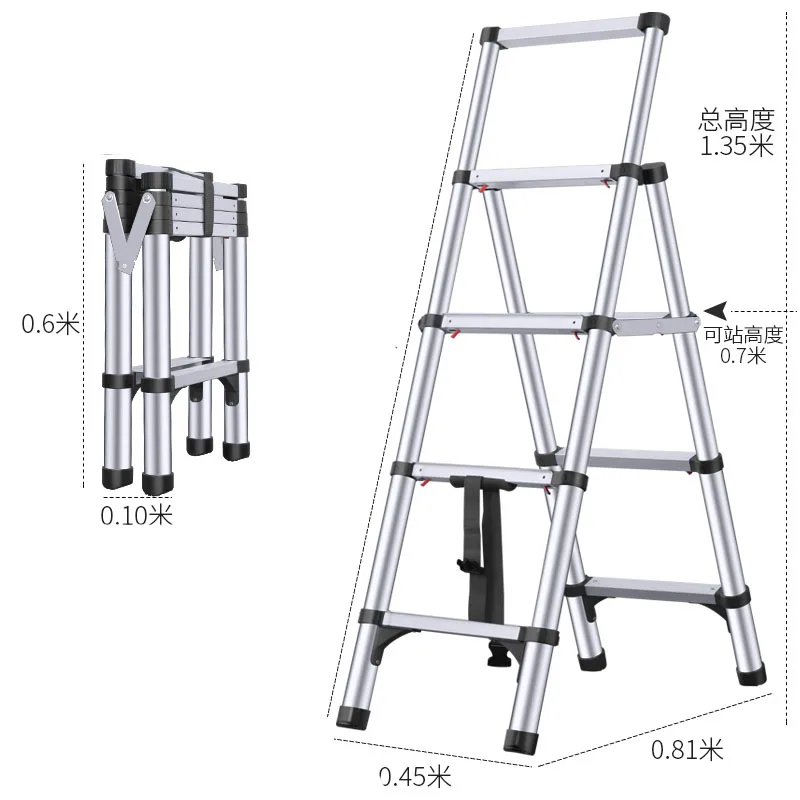 

Aluminum Telescopic Extension Ladder Tall Multi Functional telescopic ladder step ladder folding chair indoor