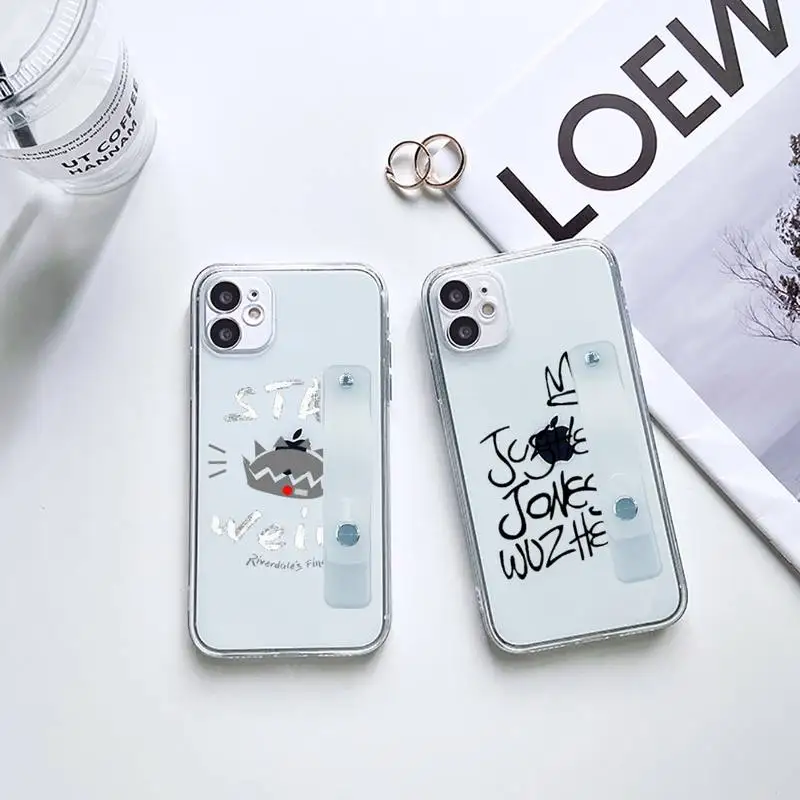 

TV Riverdale Southside Serpent Phone Case Wrist Strap For iPhone 7 8 11 12 X XS XR MINI Pro Max Plus Hand Band Transparent Clear