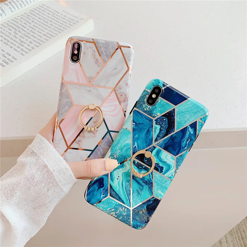 Милая девушка кольцо держатель мобильного телефона Coque Funda чехол для Apple iPhone X XS XR 7